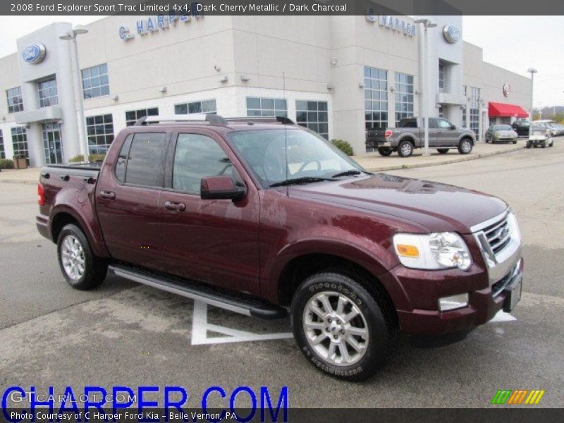 Dark Cherry Metallic / Dark Charcoal 2008 Ford Explorer Sport Trac Limited 4x4