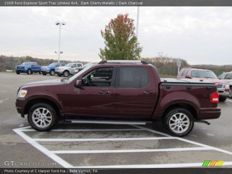 Dark Cherry Metallic / Dark Charcoal 2008 Ford Explorer Sport Trac Limited 4x4