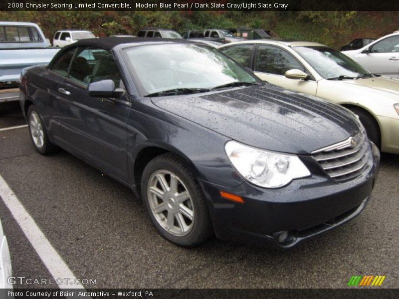 Modern Blue Pearl / Dark Slate Gray/Light Slate Gray 2008 Chrysler Sebring Limited Convertible