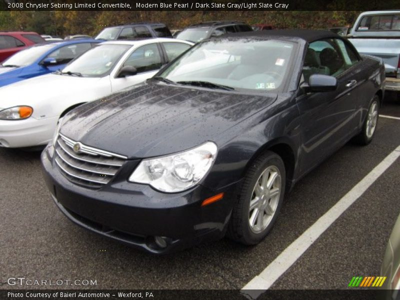 Modern Blue Pearl / Dark Slate Gray/Light Slate Gray 2008 Chrysler Sebring Limited Convertible