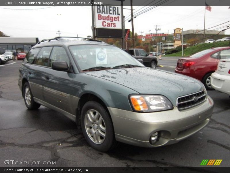 Wintergreen Metallic / Beige 2000 Subaru Outback Wagon