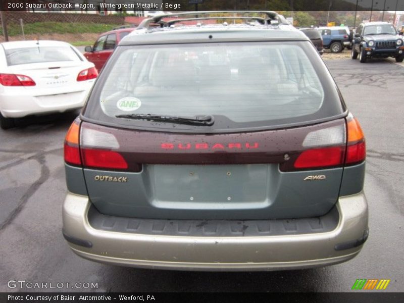 Wintergreen Metallic / Beige 2000 Subaru Outback Wagon