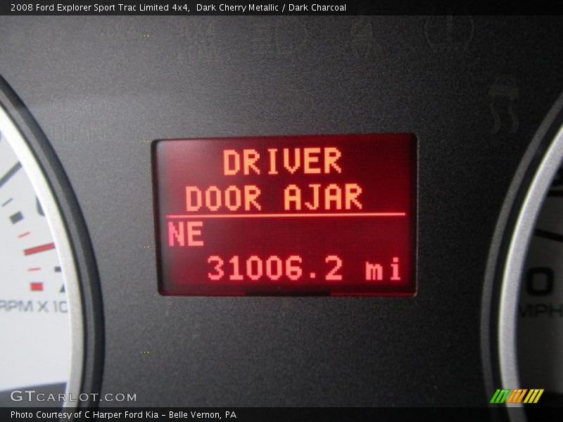 Dark Cherry Metallic / Dark Charcoal 2008 Ford Explorer Sport Trac Limited 4x4