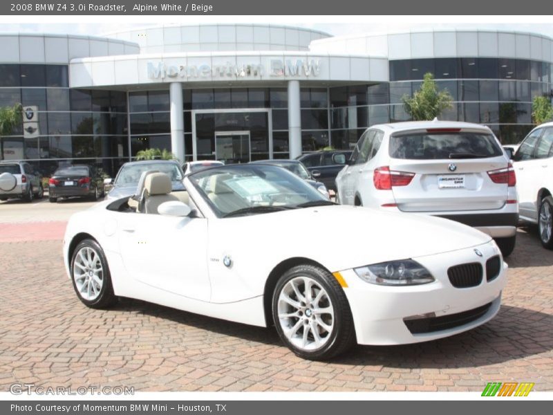 Alpine White / Beige 2008 BMW Z4 3.0i Roadster