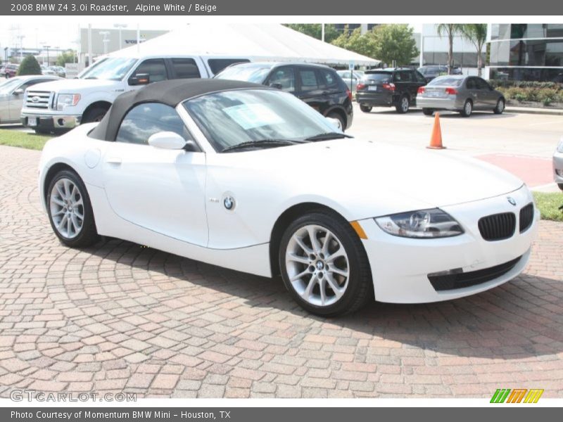 Alpine White / Beige 2008 BMW Z4 3.0i Roadster