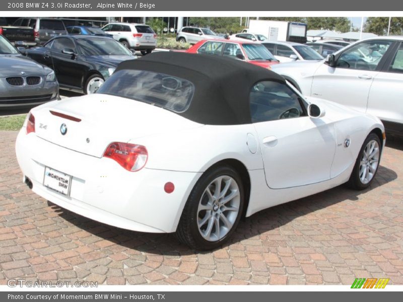 Alpine White / Beige 2008 BMW Z4 3.0i Roadster