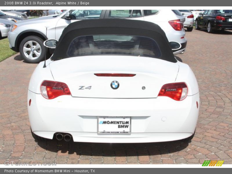 Alpine White / Beige 2008 BMW Z4 3.0i Roadster