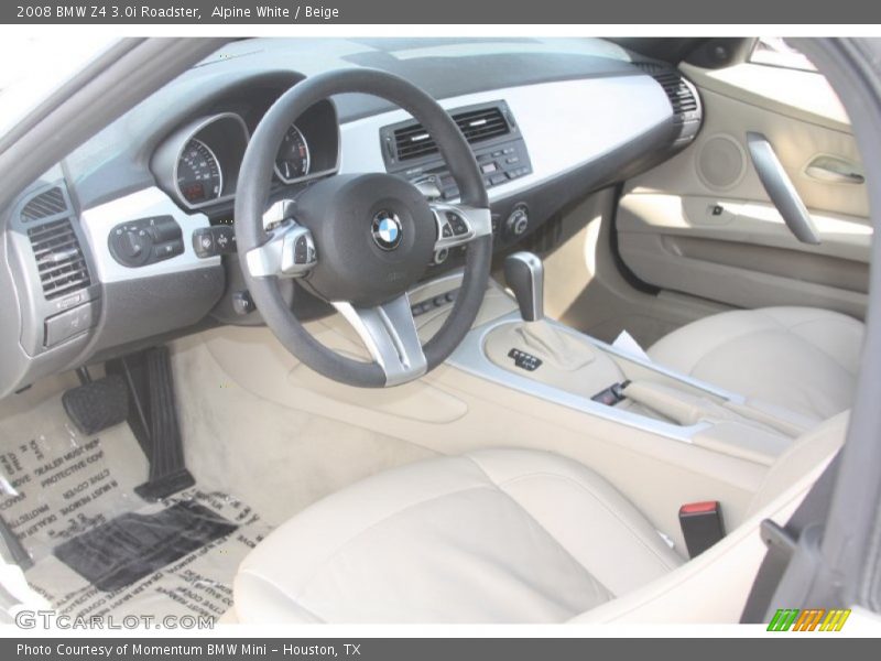 Alpine White / Beige 2008 BMW Z4 3.0i Roadster