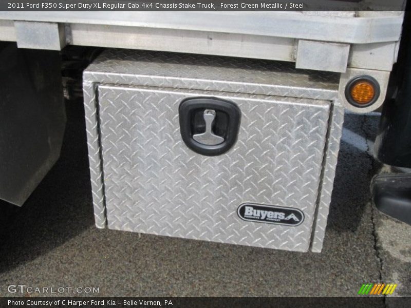 Forest Green Metallic / Steel 2011 Ford F350 Super Duty XL Regular Cab 4x4 Chassis Stake Truck