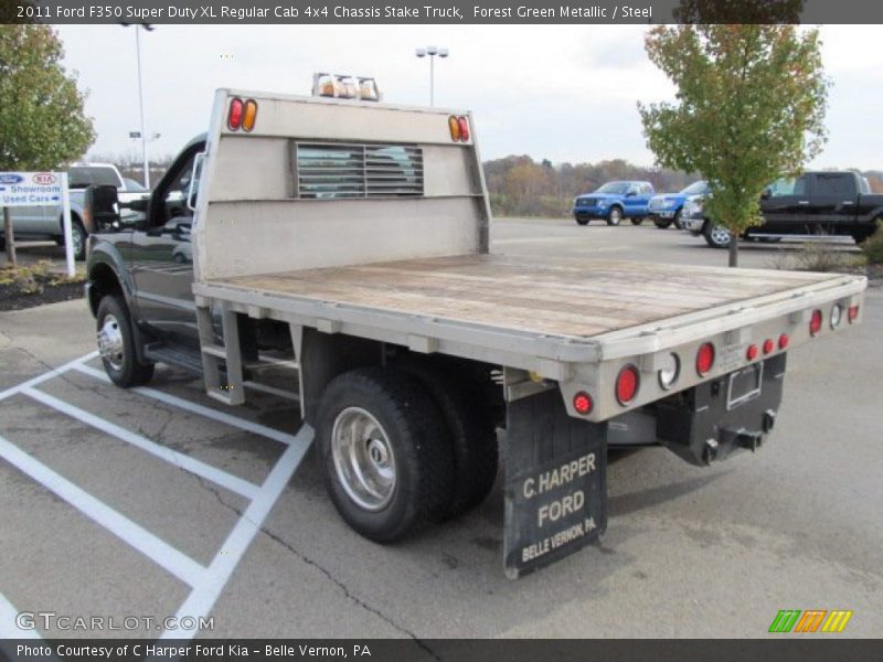 Forest Green Metallic / Steel 2011 Ford F350 Super Duty XL Regular Cab 4x4 Chassis Stake Truck