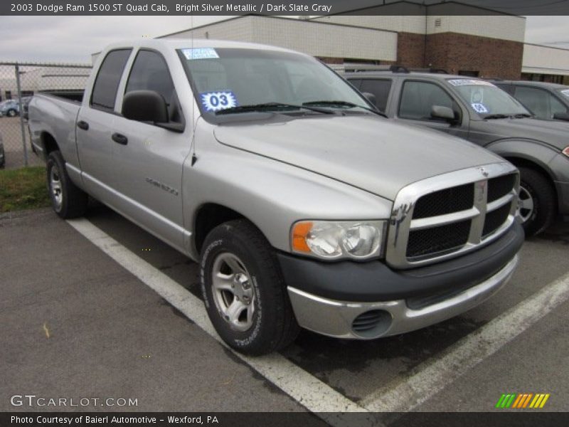 Bright Silver Metallic / Dark Slate Gray 2003 Dodge Ram 1500 ST Quad Cab