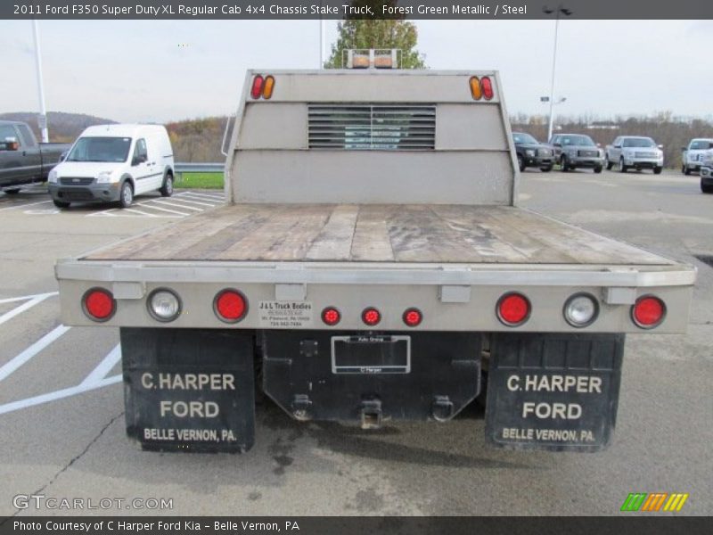 Forest Green Metallic / Steel 2011 Ford F350 Super Duty XL Regular Cab 4x4 Chassis Stake Truck