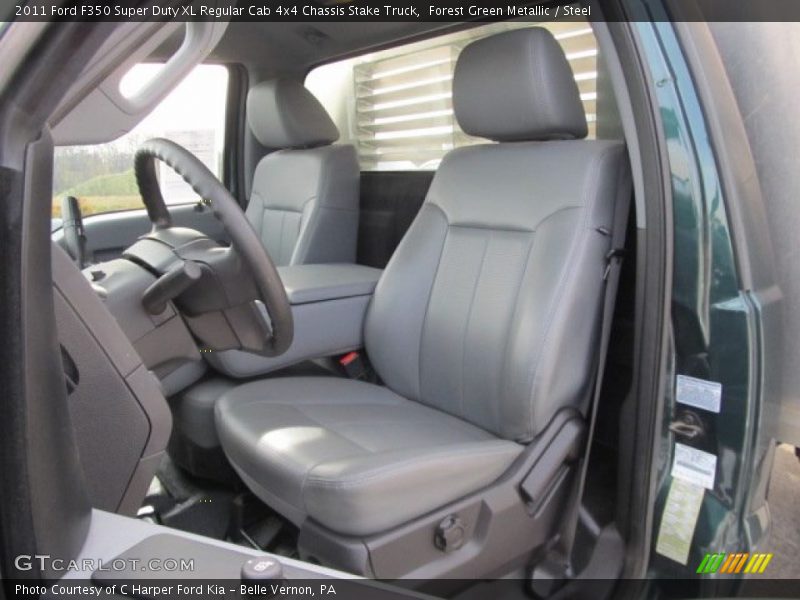  2011 F350 Super Duty XL Regular Cab 4x4 Chassis Stake Truck Steel Interior