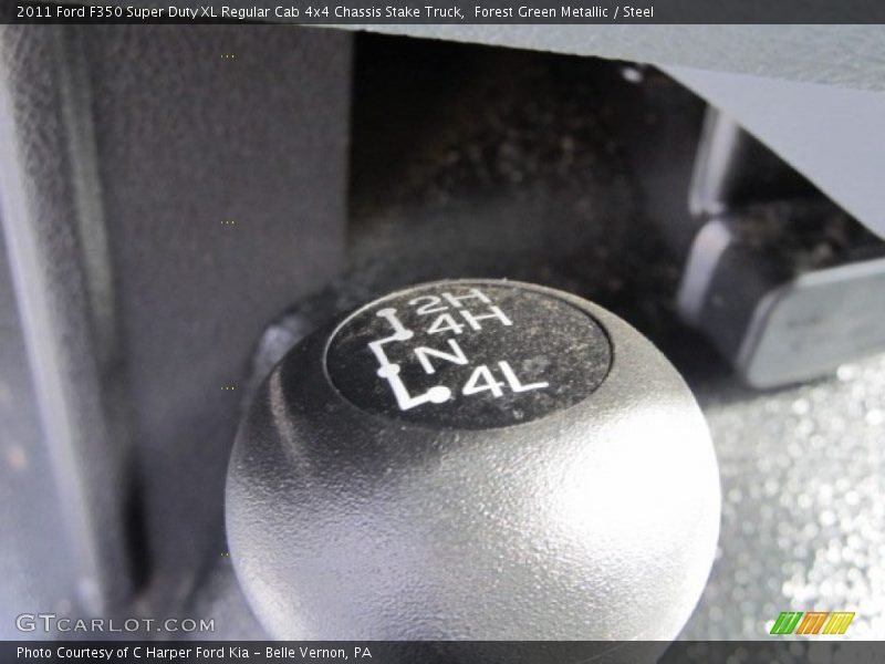 Forest Green Metallic / Steel 2011 Ford F350 Super Duty XL Regular Cab 4x4 Chassis Stake Truck