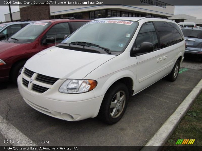 Stone White / Medium Slate Gray 2005 Dodge Grand Caravan SXT