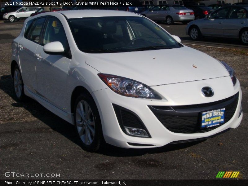 Crystal White Pearl Mica / Black 2011 Mazda MAZDA3 s Sport 5 Door