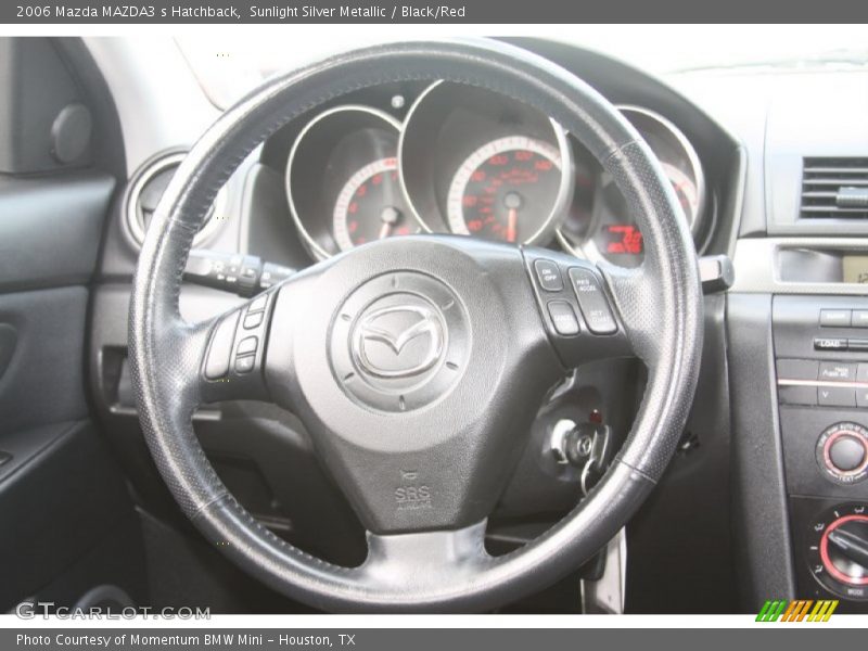 Sunlight Silver Metallic / Black/Red 2006 Mazda MAZDA3 s Hatchback