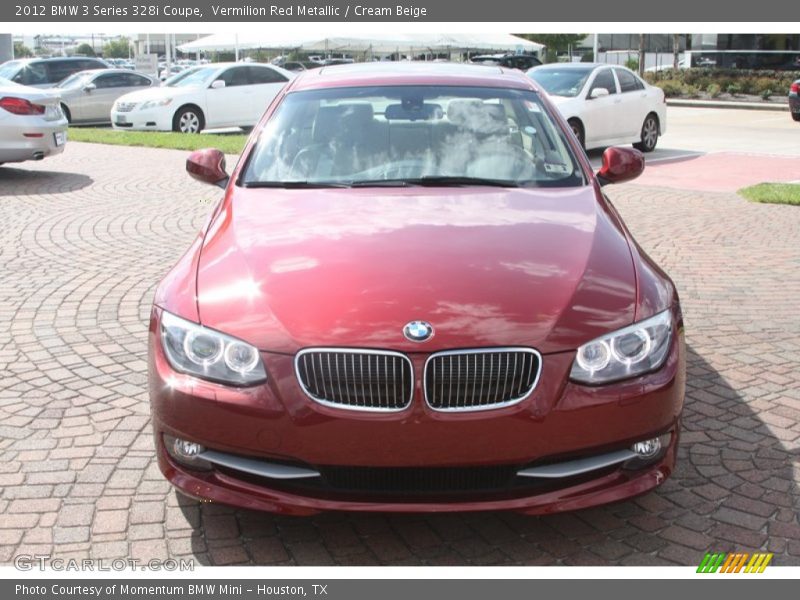 Vermilion Red Metallic / Cream Beige 2012 BMW 3 Series 328i Coupe