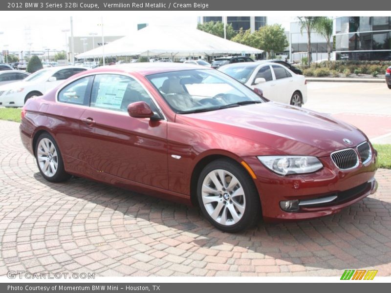 Vermilion Red Metallic / Cream Beige 2012 BMW 3 Series 328i Coupe