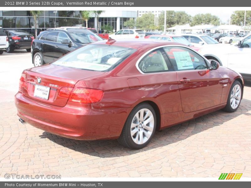 Vermilion Red Metallic / Cream Beige 2012 BMW 3 Series 328i Coupe