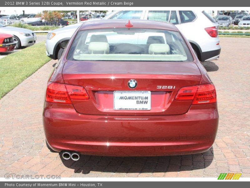 Vermilion Red Metallic / Cream Beige 2012 BMW 3 Series 328i Coupe