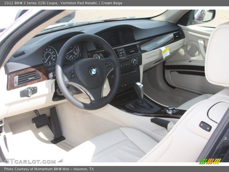 Vermilion Red Metallic / Cream Beige 2012 BMW 3 Series 328i Coupe