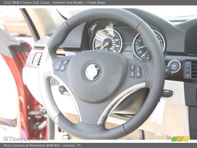 Vermilion Red Metallic / Cream Beige 2012 BMW 3 Series 328i Coupe