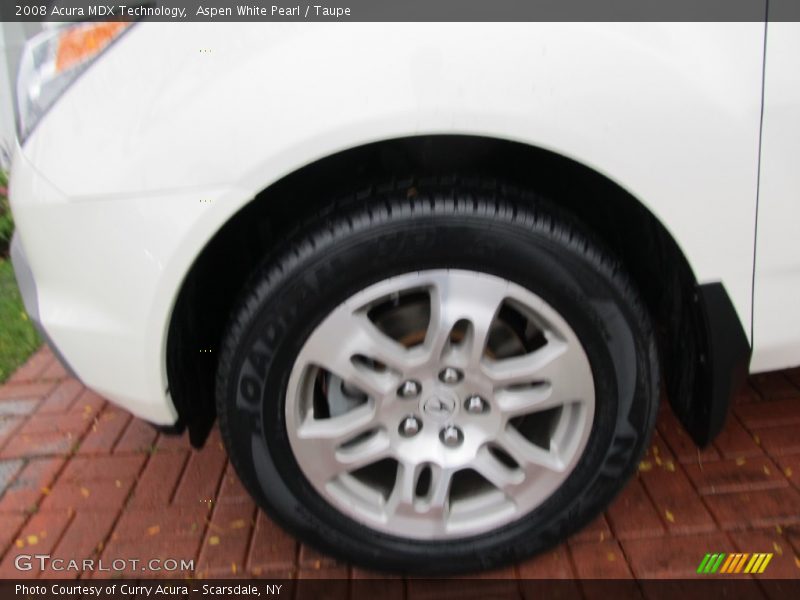Aspen White Pearl / Taupe 2008 Acura MDX Technology