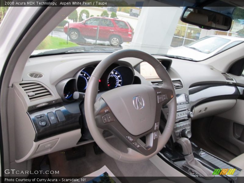 Aspen White Pearl / Taupe 2008 Acura MDX Technology