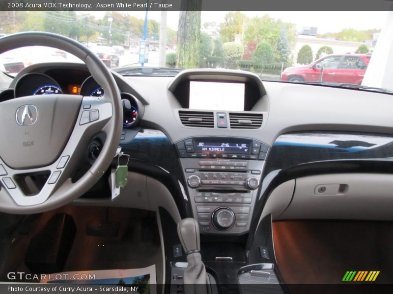 Aspen White Pearl / Taupe 2008 Acura MDX Technology
