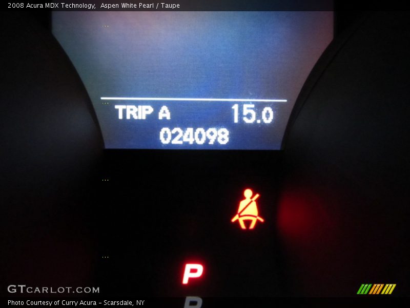 Aspen White Pearl / Taupe 2008 Acura MDX Technology