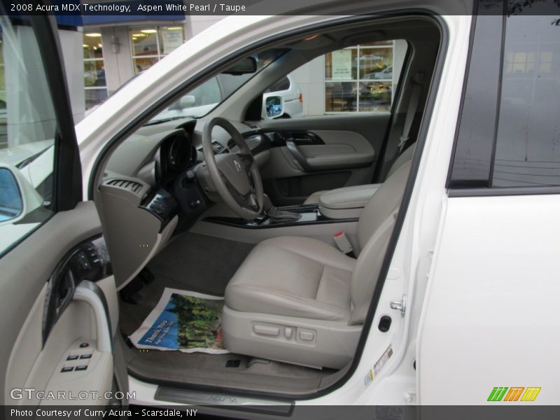 Aspen White Pearl / Taupe 2008 Acura MDX Technology