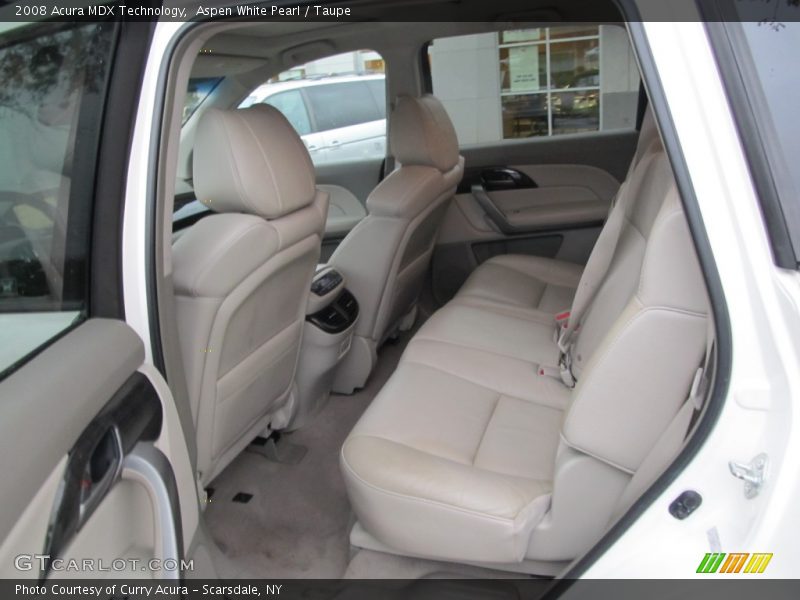 Aspen White Pearl / Taupe 2008 Acura MDX Technology