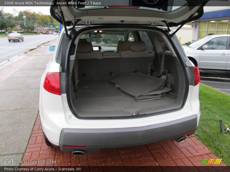 Aspen White Pearl / Taupe 2008 Acura MDX Technology