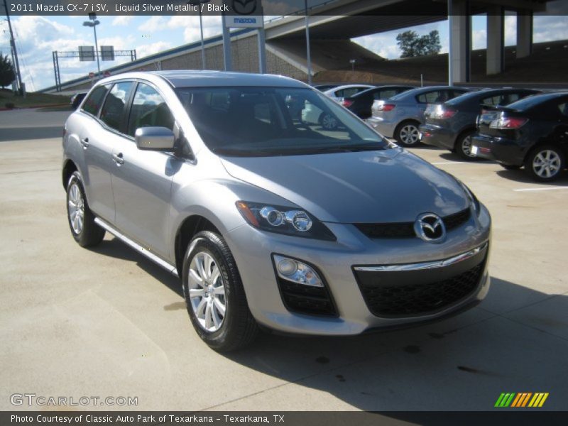 Liquid Silver Metallic / Black 2011 Mazda CX-7 i SV