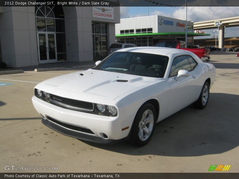 Bright White / Dark Slate Gray 2012 Dodge Challenger SXT