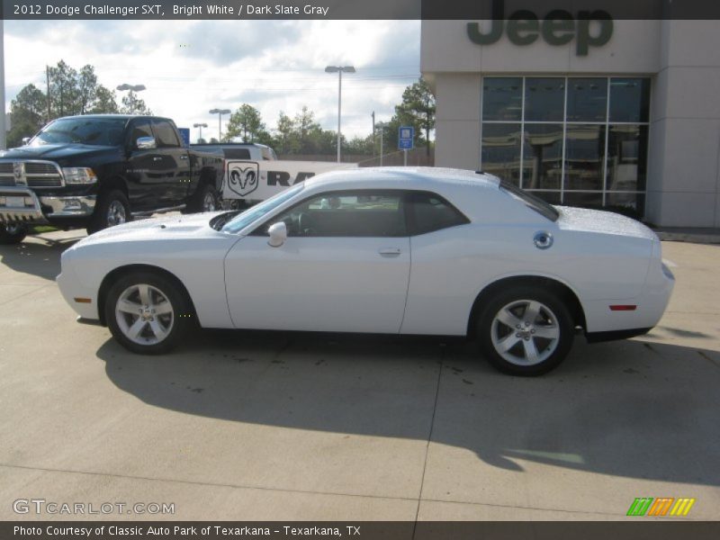 Bright White / Dark Slate Gray 2012 Dodge Challenger SXT