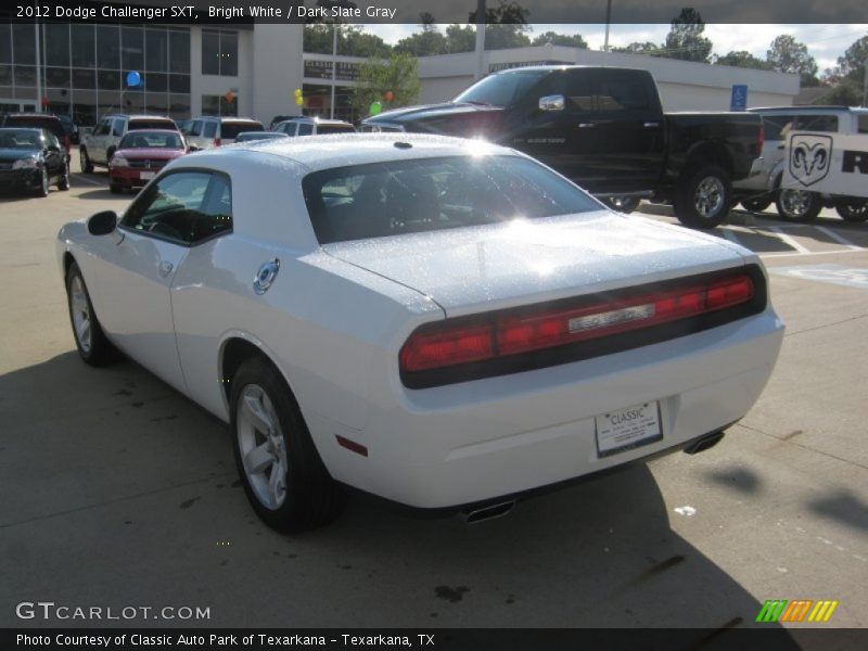 Bright White / Dark Slate Gray 2012 Dodge Challenger SXT