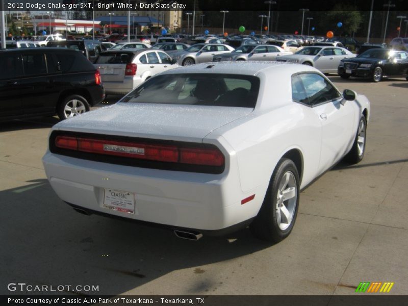 Bright White / Dark Slate Gray 2012 Dodge Challenger SXT
