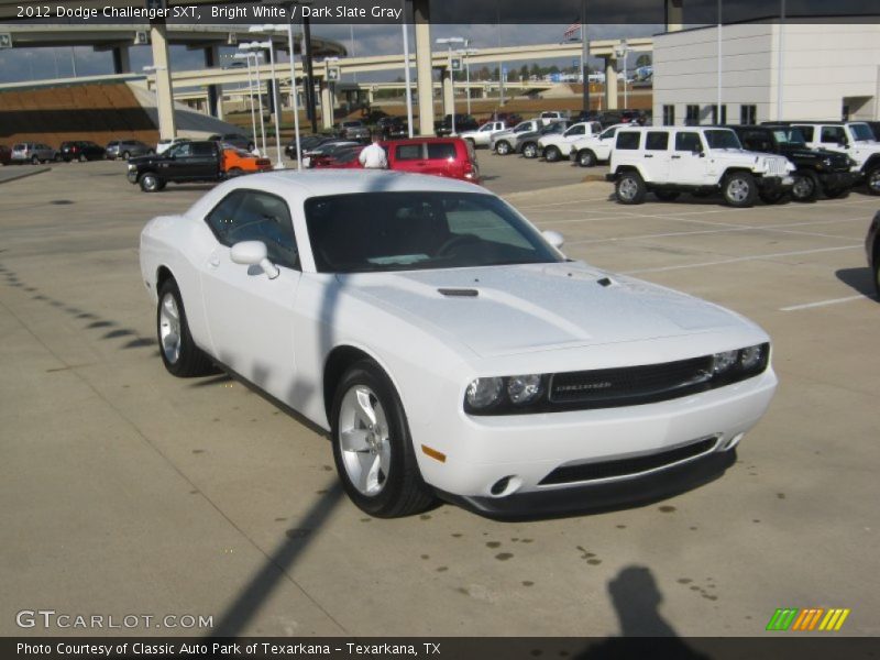 Bright White / Dark Slate Gray 2012 Dodge Challenger SXT