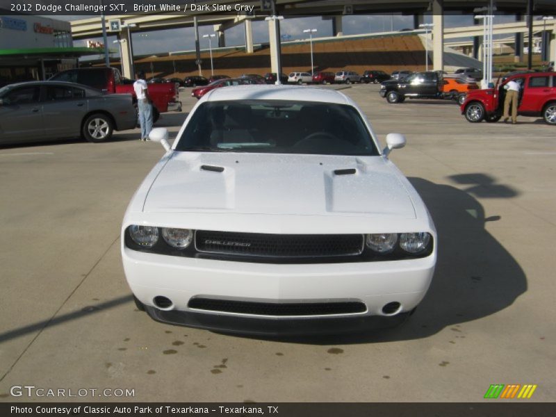 Bright White / Dark Slate Gray 2012 Dodge Challenger SXT