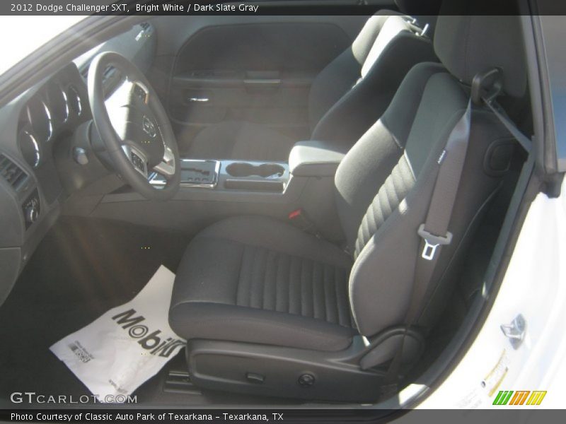 Bright White / Dark Slate Gray 2012 Dodge Challenger SXT