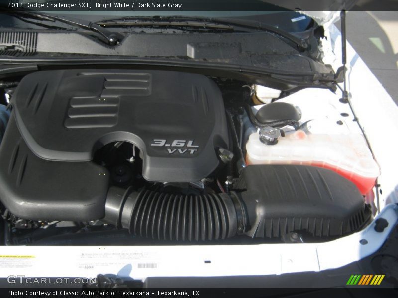Bright White / Dark Slate Gray 2012 Dodge Challenger SXT