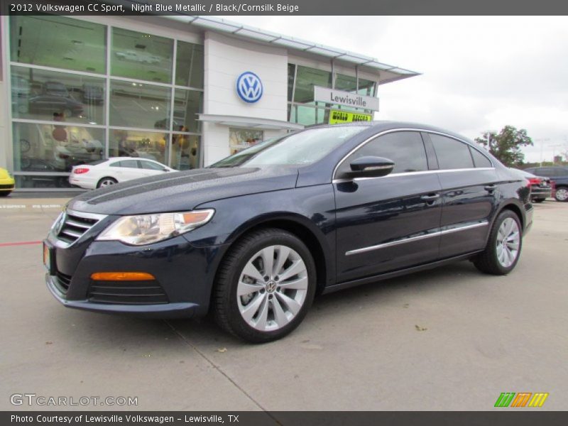 Night Blue Metallic / Black/Cornsilk Beige 2012 Volkswagen CC Sport