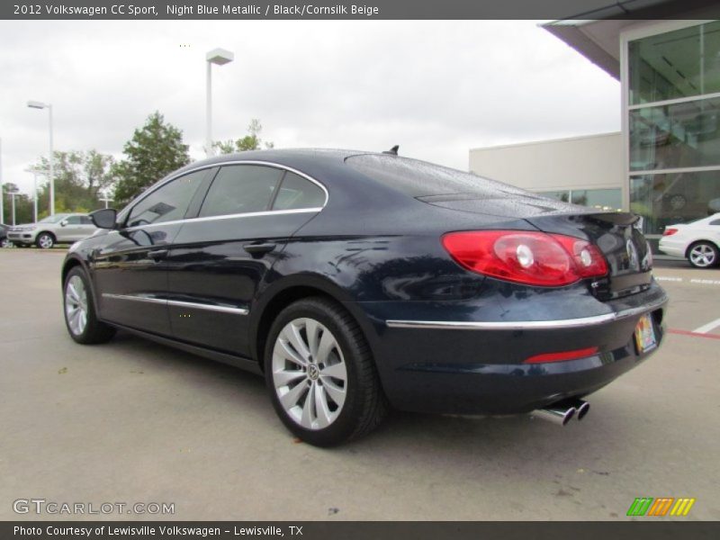 Night Blue Metallic / Black/Cornsilk Beige 2012 Volkswagen CC Sport
