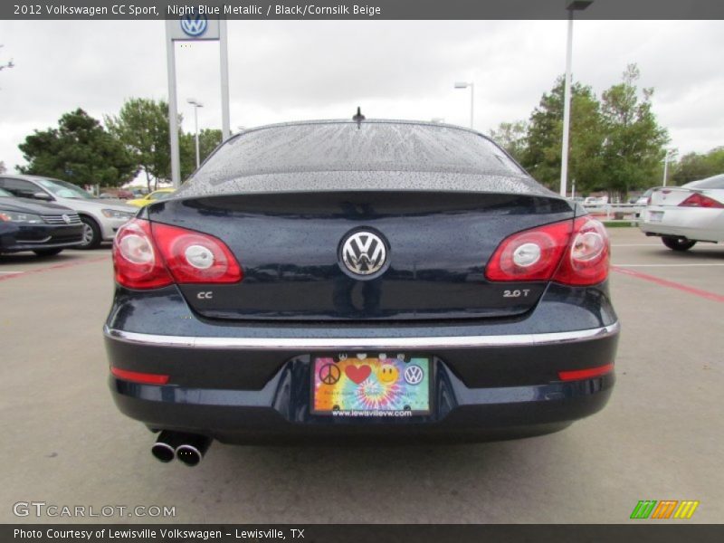 Night Blue Metallic / Black/Cornsilk Beige 2012 Volkswagen CC Sport