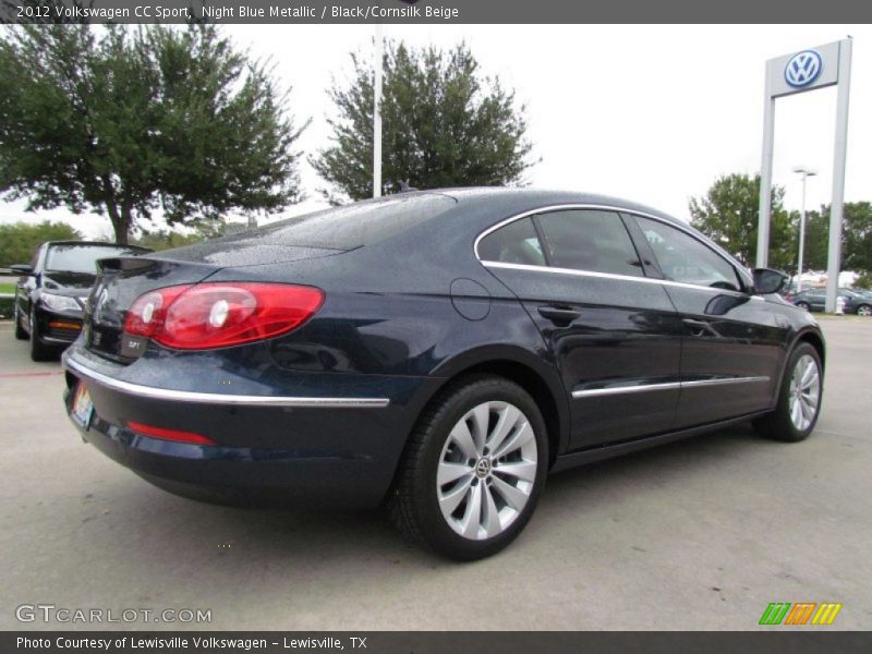 Night Blue Metallic / Black/Cornsilk Beige 2012 Volkswagen CC Sport