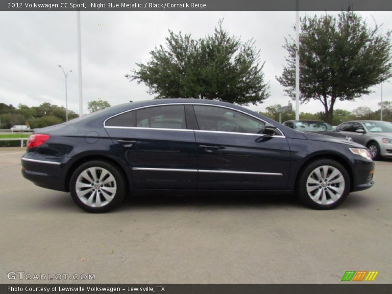 Night Blue Metallic / Black/Cornsilk Beige 2012 Volkswagen CC Sport