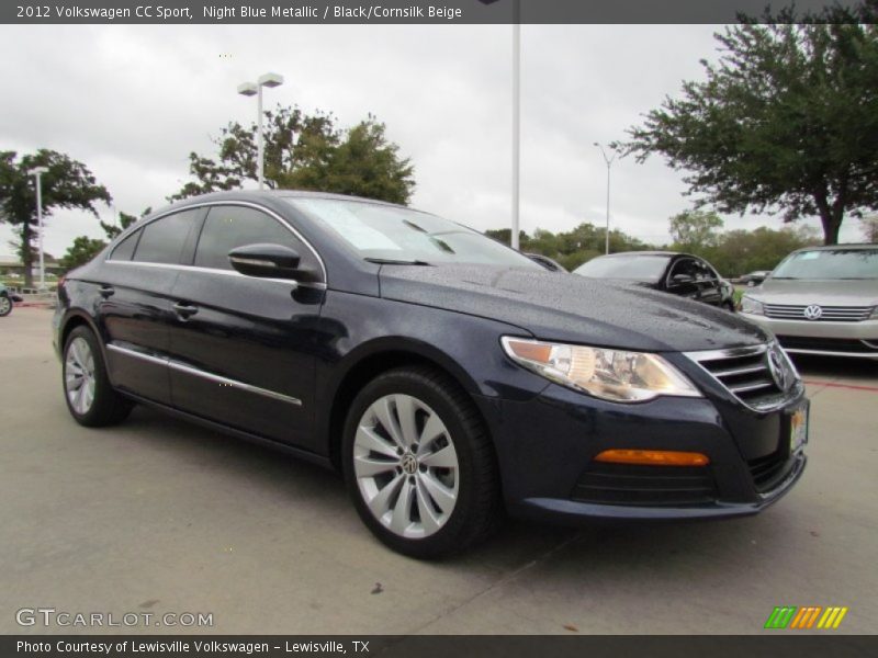 Night Blue Metallic / Black/Cornsilk Beige 2012 Volkswagen CC Sport