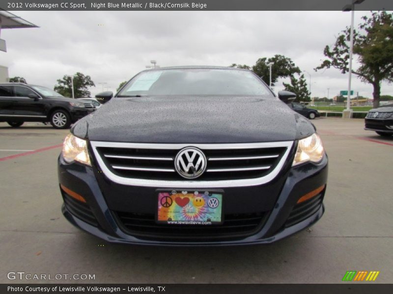 Night Blue Metallic / Black/Cornsilk Beige 2012 Volkswagen CC Sport